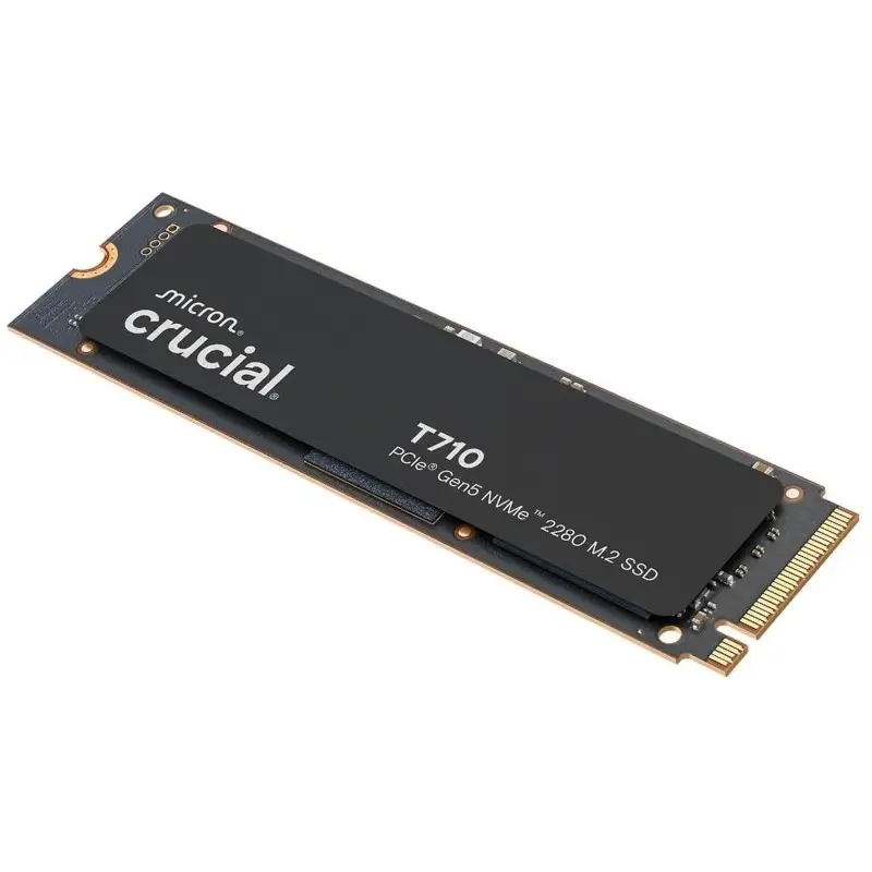Crucial t710 | 4 tb | pcie 5. 0 nvme | 14. 500/13. 800 mb/s | micron g9 tlc nand | m. 2 2280 ssd disk 4 Crucial t710 gen5 nvme ssd m. 2 2280 pogled pod kotom