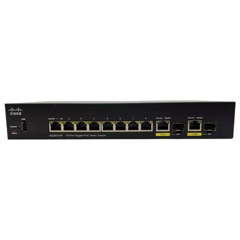 Cisco SG250-10P-K9-NA 10 Ports Network Switch