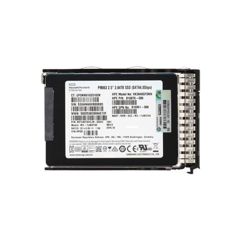 HPE P47487-001 3.84TB SATA 6GBPS TLC SC Hot Swap SSD