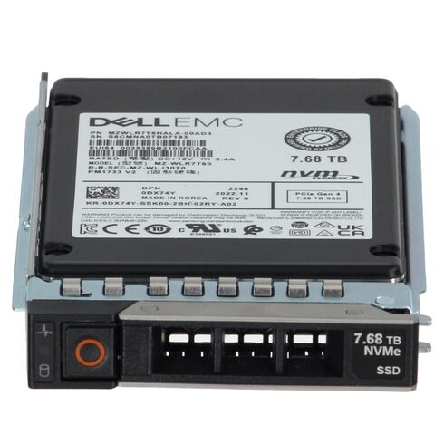 Dell 84D2J 7.68TB NVME PCIE 2.5inch SSD