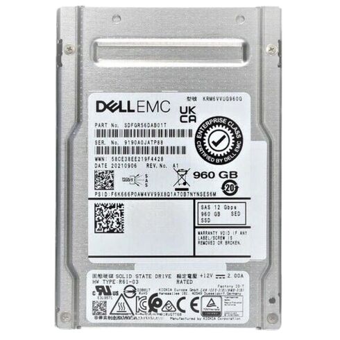 KRM6VVUG960G Kioxia 960GB SAS 12GBPS SSD