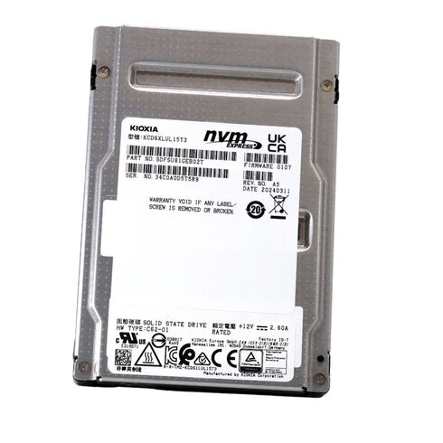 Kioxia KCD6XVUL6T40 6.4TB NVMe Solid State Drive