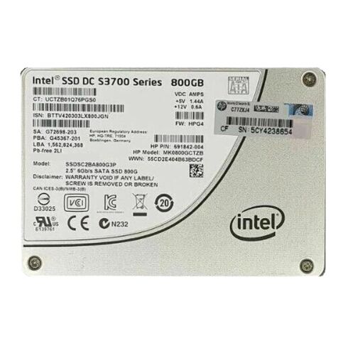 SSDSC2BA800G401 Intel 800GB SATA 6GBPS MLC SSD