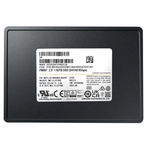 SAMSUNG PM897 MZ7L31T9HBNA-00AH3 1.92TB SATA 6GBPS MU SSD