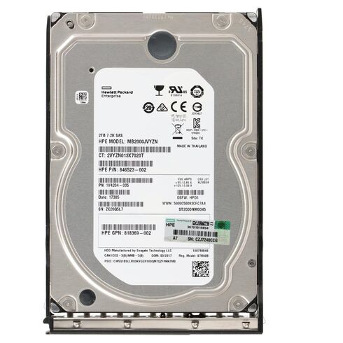 833926-B21 HPE 2TB 7.2K RPM 12GBPS 3.5Inch SAS HDD