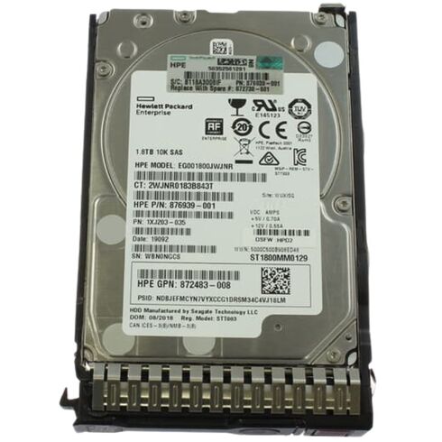 872738-001 HPE 1.8TB SAS 12GBPS HDD
