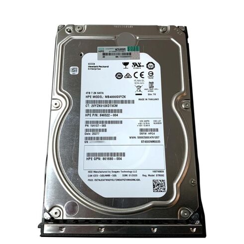 HPE 872295-002 4TB 7.2K RPM 6GBPS 3.5Inch SATA HDDHPE 872295-002 4TB 7.2K RPM 3.5Inch 6GBPS HDD