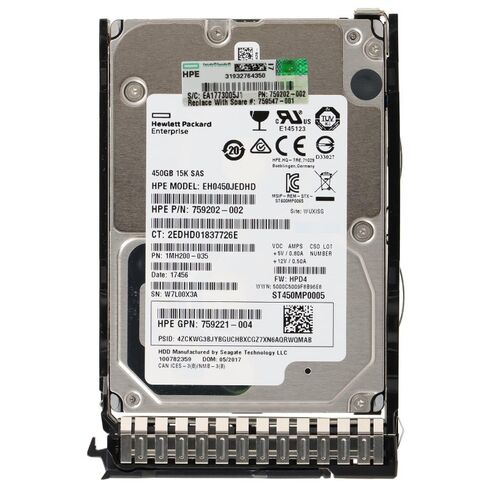 HPE EH0450JDYTK 450GB 15K RPM 2.5Inch 12GBPS SAS HDD