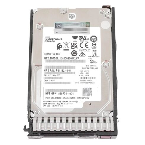 HPE EH000300JXLVR 300GB SAS 12GBPS 15K RPM HDD