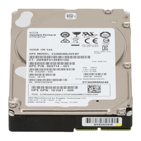 869714-001 HPE 300GB Hot Swap Hard Disk Drive