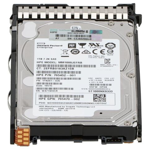 HPE J9F50A 1TB 7.2K RPM 12GBPS 2.5Inch SAS HDD