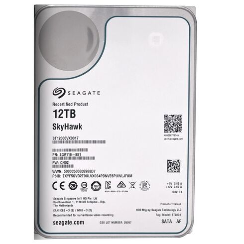 SEAGATE 3BR101-300 12TB 7.2K RPM SATA 250 Mbps HDD