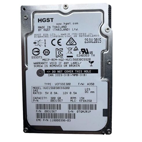 HUC156030CSS200 WESTERN DIGITA ULTRASTAR 300GB 15K RPM 2.5Inch 12G HDD