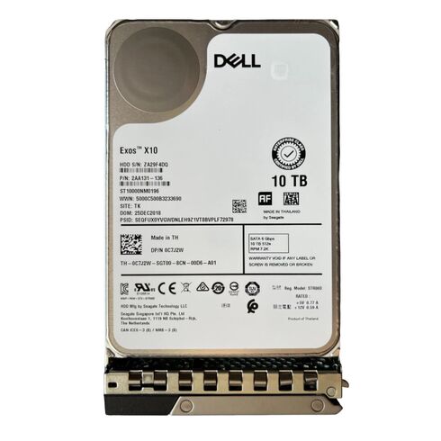 Dell KGPR6 10TB SATA 6GBPS Hot Plug Hard Drive