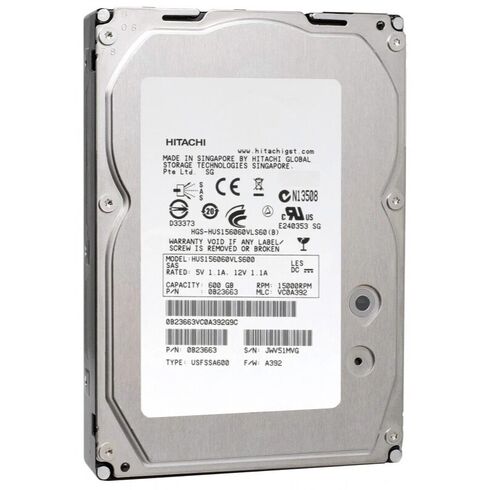 HUS156060VLS600 HITACHI Ultrastar 600GB 15K RPM 6GBPS SAS HDD