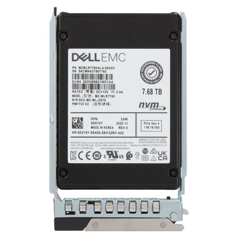 Dell VD0JX 7.68TB NVMe Solid State Drive