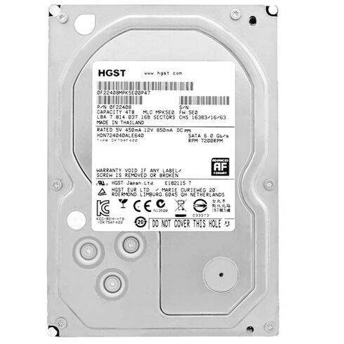 WESTERN DIGITAL HUS724040ALE640 ULTRASTAR 4TB 7.2K RPM 3.5Inch SATA HDD