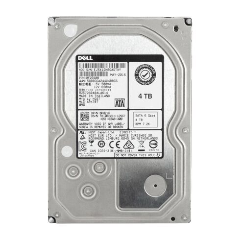 Dell XX0VD 4TB SATA 3GBPS Hot Swap Hard Drive