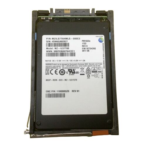 EMC 005052924 7.68TB SAS 12GBPS Solid State Drive