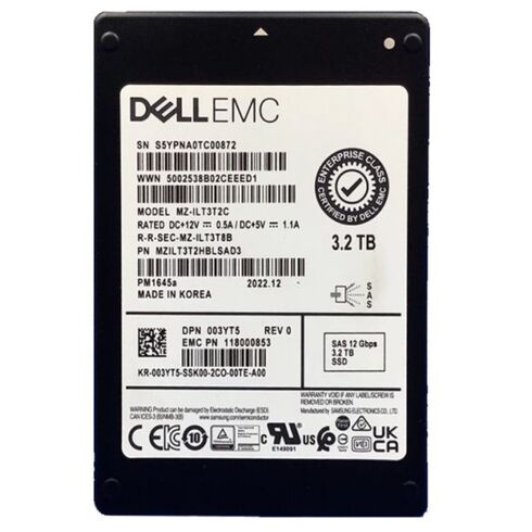 EMC 118000853 3.2TB PM1645A SAS 12GBPS 2.5inch SAS SSD