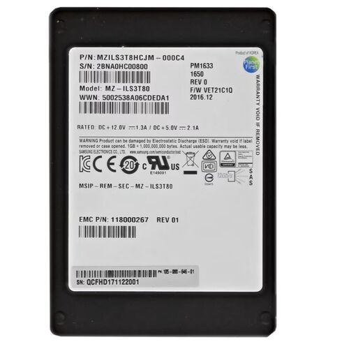 EMC 118033311 3.84TB 2.5Inch 12GBPS SAS SSD
