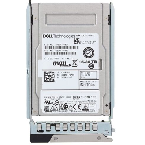 DELL 345-BJNR 15.36TB NVME U.2 2.5Inch SSD