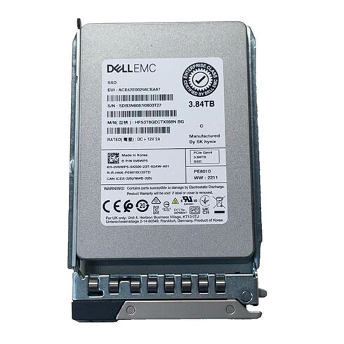 Dell 345-BGRT 3.84TB PCIe Gen4 NVMe Solid State Dirve