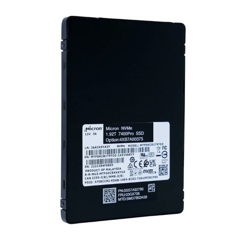 MTFDKCC1T9TFR-1BC1ZABDA Micron NVMe 7400 Pro SSD