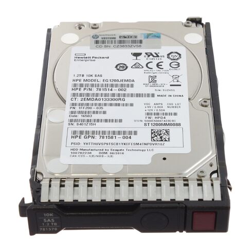 HPE EG001200MXJQU 1.2TB 10K SAS 12Gbps 2.5nch Hot Plug HDD