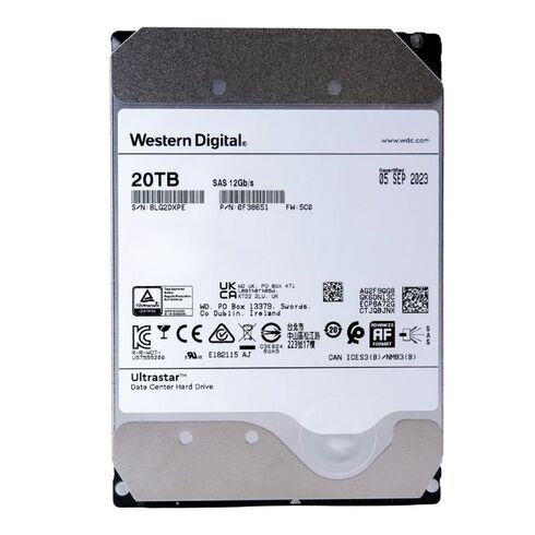 WUH722420AL5200 Western Digital 20TB 7.2K RPM SAS 12GBPS HDD