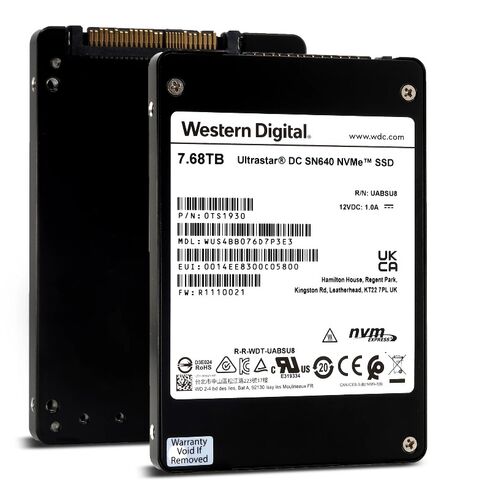 WD Ultrastar 0TS1930 2.5INCH 7.68TB PCIE SSD