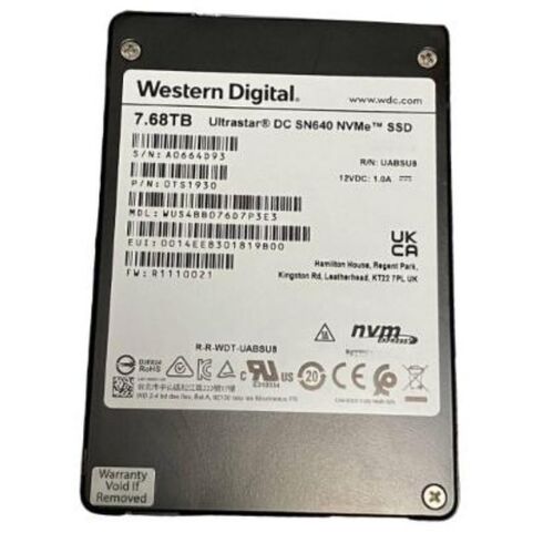 WD Ultrastar 0TS1930 7.68TB 2.5INCH PCIE SSD