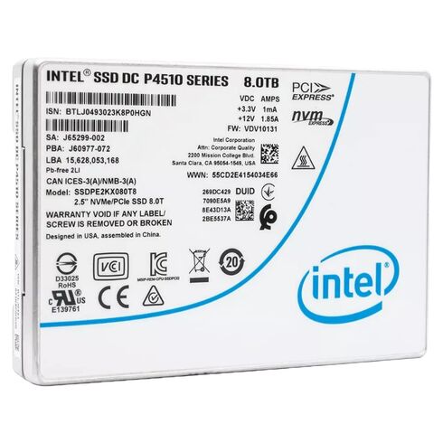 SSDPE2KX080T801 Intel PCI Express NVMe SSD