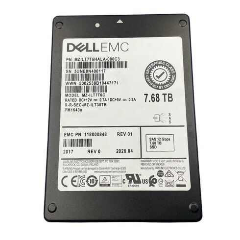 Samsung MZILT7T6HALA-000C3 PM1643A Solid State Drive