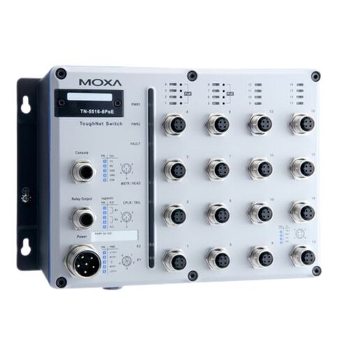 Moxa TN-5516-8POE 16 Ports En 50155 Ethernet Switch