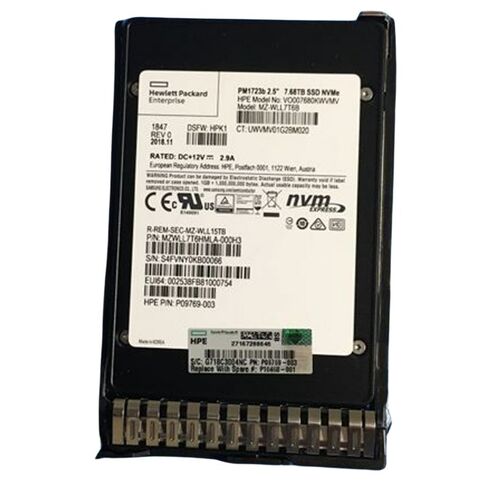 P26960-001 HPE 7.68TB NVMe TLC SSD