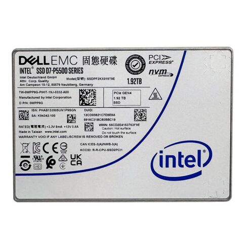 SSDPF2KX019T1P Intel D7-P5520 1.92TB NVMe SSD