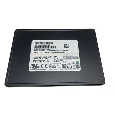 MZ7KH1T9HAJR-00AH3 Samsung 1.92TB SATA 6GBPS SSD