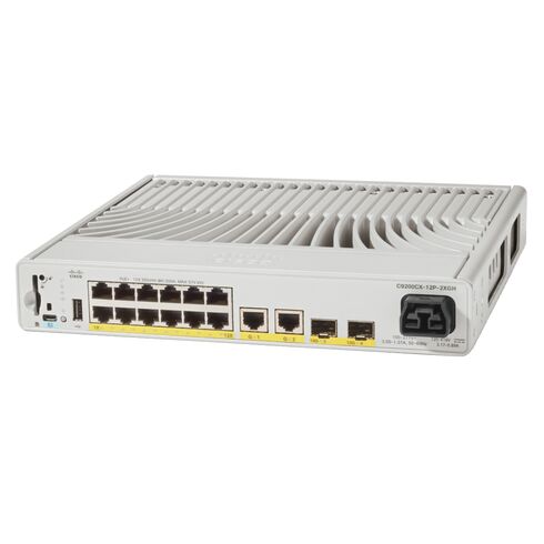 C9200CX-12P-2X2G-E Cisco 12-Port Rack Mountable Switch