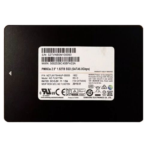 MZ-7LM1T9N Samsung 6GBPS SATA 2.5 Inch SSD