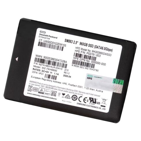 Samsung SM883 SSD SATA 6GBPS MZ7KH960HAJR-00AH3
